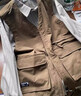 早秋新款日系風(fēng)格穿搭復古疊穿多口袋工裝馬甲無(wú)袖坎肩休閑外套男 咖色 2XL 曬單實(shí)拍圖