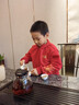 真維斯童裝紅色衛衣兒童秋冬2025新款男童拜年服加絨半開(kāi)襟馬年新年衣服 曬單實(shí)拍圖