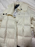 紅袖（hopeshow）甜美氣質(zhì)羽絨服2025冬季新款女裝90白鴨絨圍裹式針織拼接小眾外套 米白004 S 曬單實(shí)拍圖