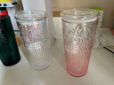 星巴克（Starbucks）桃花女神杯粉色漸變玻璃吸管杯550ml辦公室冷水杯女圣誕禮物 曬單實(shí)拍圖