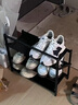 皇冠達免安裝鐵板鞋架簡(jiǎn)易折疊鞋架子門(mén)口多層家用省空間置物架宿舍鞋柜 六層71cm長(cháng)【鐵板隔層】黑色 曬單實(shí)拍圖