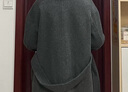 紅袖（hopeshow）100%綿羊毛呢外套2025冬季新款女裝【匠心】高端氣質(zhì)感雙面呢大衣 煙灰056 S 曬單實(shí)拍圖