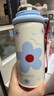 炊大皇保溫杯水杯316不銹鋼兒童女士大容量保冷杯復古540ml（紅色小花） 曬單實(shí)拍圖
