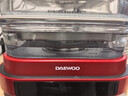 大宇（DAEWOO）【0塑0涂丨一鍋全能】食安級玻璃電蒸鍋多功能蒸汽料理鍋雙層家用預約蒸煮煎烤燉涮S31 10L 蒸鍋+烤盤(pán)丨紅 曬單實(shí)拍圖