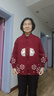 俞兆林中老年人女裝毛衣外套奶奶秋冬裝媽媽春季針織70歲80老太太衣服 酒紅色加絨款兩件套 XL 建議(80-105斤) 曬單實(shí)拍圖