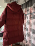 鴨鴨（YAYA）佟麗婭同款長(cháng)款羽絨服女過(guò)膝2025年冬季新款超厚韓版極寒紅色外套 鐵銹紅色 L 曬單實(shí)拍圖