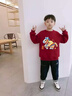 小豬班納（PEPCO）兒童套裝2026馬年加絨衛衣衛褲本命年紅色喜慶拜年服柔軟耐磨童裝 【馬年拜年服套裝】04 160 【推薦體重80-100斤】 曬單實(shí)拍圖