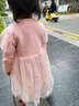 女童韓版長(cháng)袖艾莎公主裙兒童2025新款秋季愛(ài)莎連衣裙棉網(wǎng)紗裙子潮 粉紅色 120 cm 曬單實(shí)拍圖