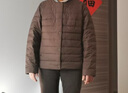 波司登25年羽絨服女士秋90絨輕薄連帽修身短款休閑新年紅外套 曬單實(shí)拍圖
