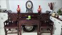 范緹思實(shí)木中堂古典神臺經(jīng)典供桌北方老榆家具條案中式家具農村供臺 整裝調案【帶抽屜】 2.4米 曬單實(shí)拍圖
