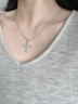 APM Monaco銀白色十字架可調節項鏈女士男士項鏈女輕奢小眾毛衣鏈新年禮物 曬單實(shí)拍圖
