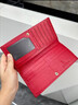 袋鼠女士錢(qián)包真皮長(cháng)款牛皮錢(qián)夾卡包薄手包多卡位暗扣帶拉鏈皮夾大容量 紅色 曬單實(shí)拍圖