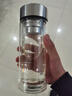 富光玻璃杯雙層帶茶隔大容量水杯 高檔商務(wù)泡茶杯 高硼硅杯子500ml 曬單實(shí)拍圖