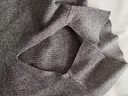 優(yōu)衣庫女裝可機洗羅紋半開(kāi)領(lǐng)針織衫/毛衣480414 08 深灰色 S 曬單實(shí)拍圖