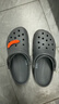 卡駱馳（CROCS）檀健次同款經(jīng)典洞洞鞋輕便百搭男沙灘鞋包頭拖鞋10001 石板灰-0DA 43 (270mm) 曬單實(shí)拍圖