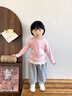 班喜迪女童長(cháng)袖t恤春裝2026新款洋氣兒童上衣寶寶公主衣服春秋裝打底衫 粉色 90 曬單實(shí)拍圖