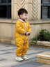 英氏（YEEHOO）【商場(chǎng)同款】嬰兒衣服秋冬白鴨絨連體羽絨服保暖連體衣新款超韌絨 復古中黃【85%白鴨絨】 90 cm-充絨量43g-建議1-2歲 曬單實(shí)拍圖
