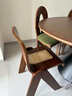 立太實(shí)木餐椅子餐桌椅凳子家用靠背椅輕奢高級感陽(yáng)臺休閑椅中古風(fēng)茶椅 店長(cháng)推薦【中古C椅】胡桃色-FAS橡膠木 曬單實(shí)拍圖