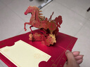 UNIGIFT2026馬年新年3d立體賀卡高級感創(chuàng  )意祝福手工節日卡片送人禮物定制 燙金款馬上有福 1個(gè) 曬單實(shí)拍圖