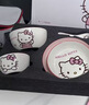 滿(mǎn)朝佳（MANCHAOJIA）三麗鷗hellokitty碗碟5件套裝家用菜盤(pán)陶瓷組套餐具高級送禮盒裝 曬單實(shí)拍圖