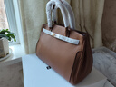 百麗包包女新款鎏金歲月3.0大號鉑金包真皮手提包X7385DX5 棕色 F 曬單實(shí)拍圖