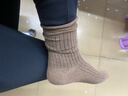 南極人無(wú)骨堆堆襪子女純棉抑菌秋冬美拉德中筒襪松口月子襪6雙 曬單實(shí)拍圖