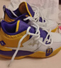 安德詹姆斯春季新款高幫實(shí)戰籃球鞋男士氣墊減震運動(dòng)球鞋透氣防滑后衛戰靴 紫黃 41 曬單實(shí)拍圖