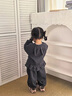 班喜迪女童套裝春裝2026新款寶寶衛衣褲子時(shí)髦洋氣兒童春秋裝衣服小童裝 韓灰 90 曬單實(shí)拍圖