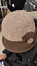 蘇木佰（SOMUBAY）新款中老年人冬天帽子老太太媽媽保暖加絨毛呢盆帽洋氣新年送禮物 咖啡色【單帽，內里加絨】 均碼 可調節 曬單實(shí)拍圖
