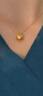 老鋪黃金古法手工足金項鏈·六字真言金珠鎖骨鏈 新款金重約8.8g 曬單實(shí)拍圖
