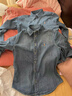 Polo Ralph Lauren 拉夫勞倫 女裝 經(jīng)典款修身版棉質(zhì)牛仔布襯衫RL26485 400-藍色 S (4) 曬單實(shí)拍圖