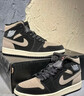 耐克（NIKE）男鞋Air Jordan 1 AJ1棕黑色舒適防滑耐磨減震中幫運動(dòng)復古籃球鞋 IB7110-002 42.5 曬單實(shí)拍圖
