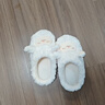 名創(chuàng  )優(yōu)品（MINISO）羊咩咩棉拖鞋女秋冬包跟家居室內厚底月子毛毛拖鞋黃色36-37 曬單實(shí)拍圖