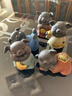 陶云尚五福豬紫砂茶寵擺件精品陶瓷可愛(ài)茶寵手工茶玩茶具擺件吉祥飾品 描金五福豬一套 曬單實(shí)拍圖
