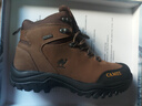 駱駝（CAMEL）戶(hù)外登山鞋男女防水防滑徒步鞋緩震耐磨高幫鞋工裝牛皮靴子 曬單實(shí)拍圖