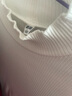 優(yōu)衣庫女裝羅紋高領(lǐng)T恤/長(cháng)袖小高領(lǐng)內搭479588 00 白色 L /160/88A 曬單實(shí)拍圖