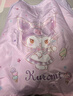 Hello Kitty兒童罩衣反穿衣寶寶吃飯圍兜畫(huà)畫(huà)衣防水圍裙飯兜 U4053紫色 L碼  曬單實(shí)拍圖