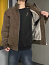 啄木鳥(niǎo)2025冬季新款美式美拉德座山雕外套棉上衣服男士加絨加厚立領(lǐng)夾克 咖色 【加絨加厚/不臃腫】 XL 【建議130-150斤】 曬單實(shí)拍圖