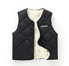 新款兒童羽絨棉馬甲秋冬男女童內外穿輕薄保暖背心中大童加絨坎肩 黑色 150 建議身高140cm 曬單實(shí)拍圖