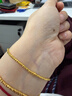 六福珠寶黃金手鏈桃氣滿(mǎn)滿(mǎn)爆閃金珠足金吉福手串 計價(jià)GJG0173DS 約3.87克 曬單實(shí)拍圖