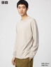 優(yōu)衣庫男裝女裝大師T AIRism棉混紡圓領(lǐng)T恤長(cháng)袖479781 30 淺米色 XL 曬單實(shí)拍圖