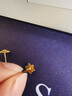 中國黃金（CHINA GOLD）黃金耳釘女士999足金雪花耳釘新年情人節禮物送女友老婆 足金耳釘約1.2g【甄選禮盒】 曬單實(shí)拍圖