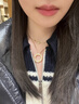 中鉆18k玫瑰金白金滿(mǎn)鉆love大餅AU750項鏈女款輕奢圓餅吊墜鎖骨鏈 白金色滿(mǎn)鉆項鏈 配禮盒裝 曬單實(shí)拍圖
