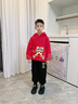 真維斯兒童過(guò)年服套裝男女童拜年服新年加絨衣服中大童本命年喜慶童裝 紅 玩耍小馬_8+黑 舞獅賀馬年X 110 【推薦體重35-40斤】 曬單實(shí)拍圖