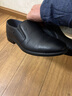 蜘蛛王皮鞋男商務(wù)正裝鞋頭層牛皮舒適休閑英倫風(fēng)男鞋 22888 黑色 37  曬單實(shí)拍圖