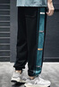 C.MATK休閑褲男士2025春秋季新款潮牌撞色運動(dòng)褲子男生寬松大碼束腳衛褲 黑色-B 常規 XL 曬單實(shí)拍圖