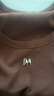 MO&Co.背心簡(jiǎn)約U領(lǐng)金屬章仔彈力棉羅紋肌理針織坦克內搭單穿摩安珂 巧克力色 L 170 曬單實(shí)拍圖