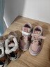 巴布豆（BOBDOG）童鞋保暖高幫板鞋冬季女童加絨兒童跑鞋106525103淺藕粉/可可棕36 曬單實(shí)拍圖
