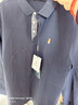 暇步士（Hush Puppies）【簡(jiǎn)約休閑】男裝春秋全棉透氣長(cháng)袖polo衫 墨藍色 L 曬單實(shí)拍圖