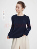 Navigare意大利小帆船絞花肌理羊毛衫女2025春秋季新款舒適親膚純羊毛毛衣 海軍藍 M 曬單實(shí)拍圖